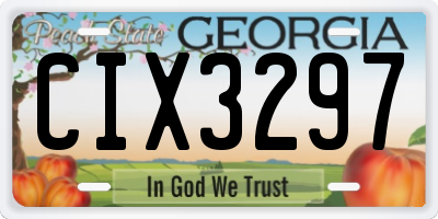 GA license plate CIX3297