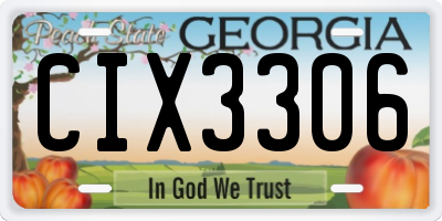 GA license plate CIX3306
