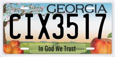 GA license plate CIX3517