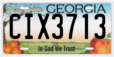 GA license plate CIX3713