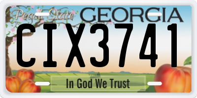GA license plate CIX3741