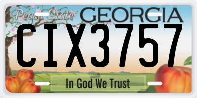 GA license plate CIX3757