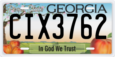 GA license plate CIX3762