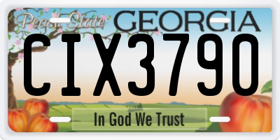GA license plate CIX3790