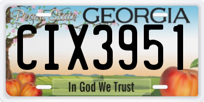GA license plate CIX3951