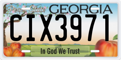 GA license plate CIX3971
