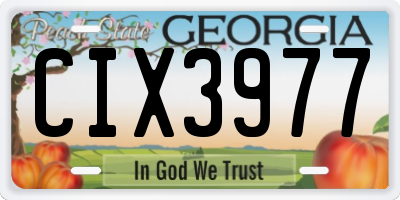 GA license plate CIX3977