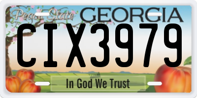 GA license plate CIX3979