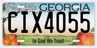 GA license plate CIX4055