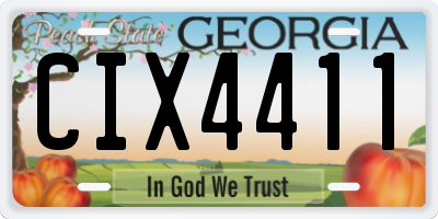 GA license plate CIX4411
