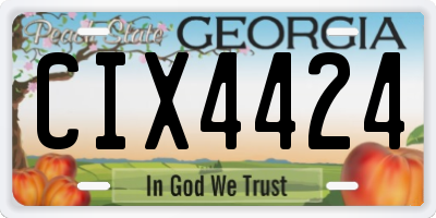 GA license plate CIX4424