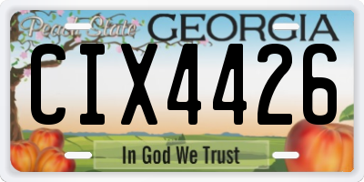 GA license plate CIX4426