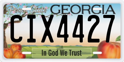 GA license plate CIX4427