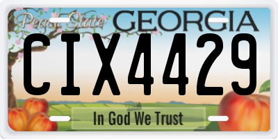 GA license plate CIX4429