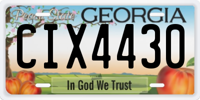 GA license plate CIX4430
