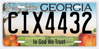 GA license plate CIX4432