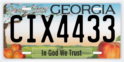 GA license plate CIX4433