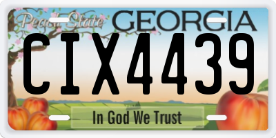 GA license plate CIX4439