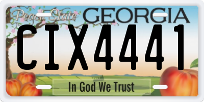GA license plate CIX4441
