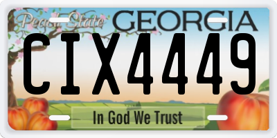 GA license plate CIX4449