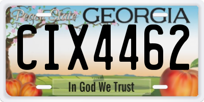GA license plate CIX4462