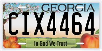 GA license plate CIX4464