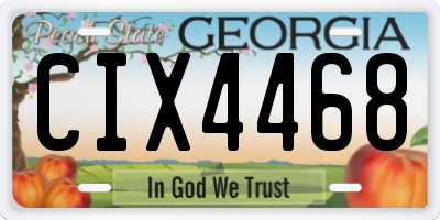 GA license plate CIX4468