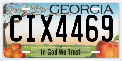 GA license plate CIX4469