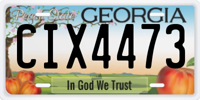 GA license plate CIX4473
