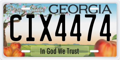 GA license plate CIX4474