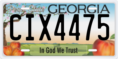 GA license plate CIX4475