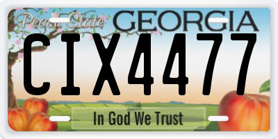 GA license plate CIX4477