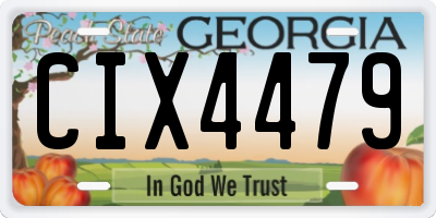 GA license plate CIX4479