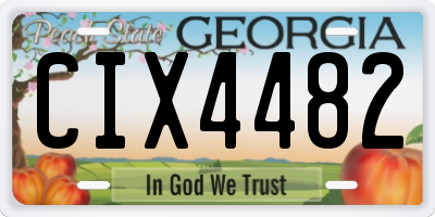GA license plate CIX4482