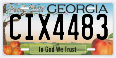 GA license plate CIX4483