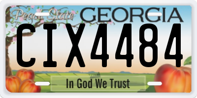 GA license plate CIX4484