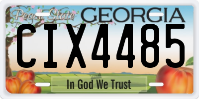 GA license plate CIX4485