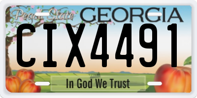 GA license plate CIX4491