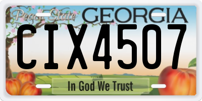 GA license plate CIX4507