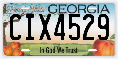 GA license plate CIX4529