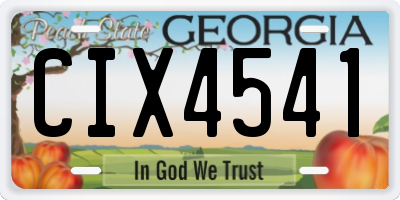 GA license plate CIX4541