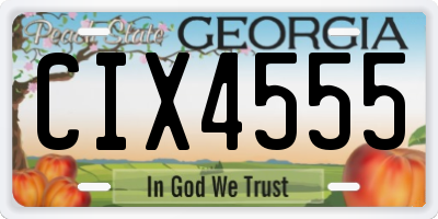 GA license plate CIX4555