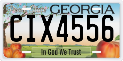GA license plate CIX4556