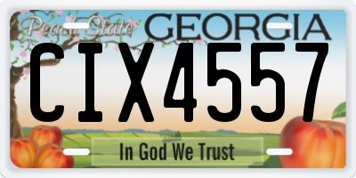 GA license plate CIX4557