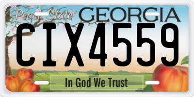 GA license plate CIX4559