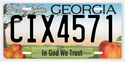 GA license plate CIX4571