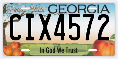 GA license plate CIX4572
