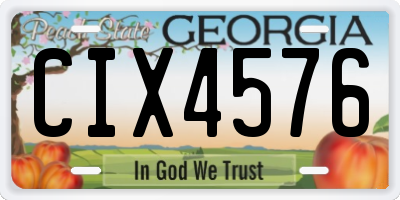 GA license plate CIX4576