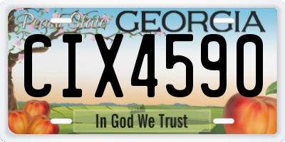GA license plate CIX4590