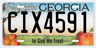 GA license plate CIX4591